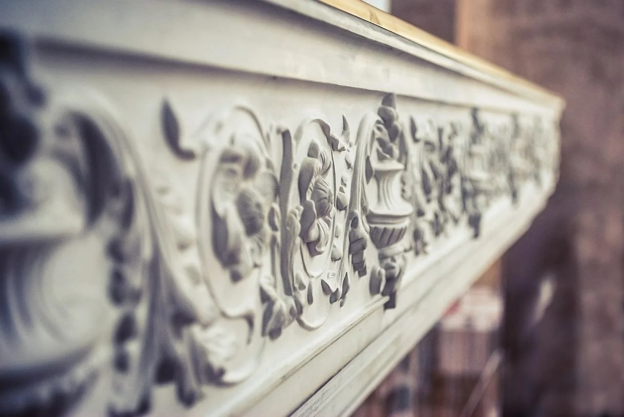 Detailed decorative plaster trim