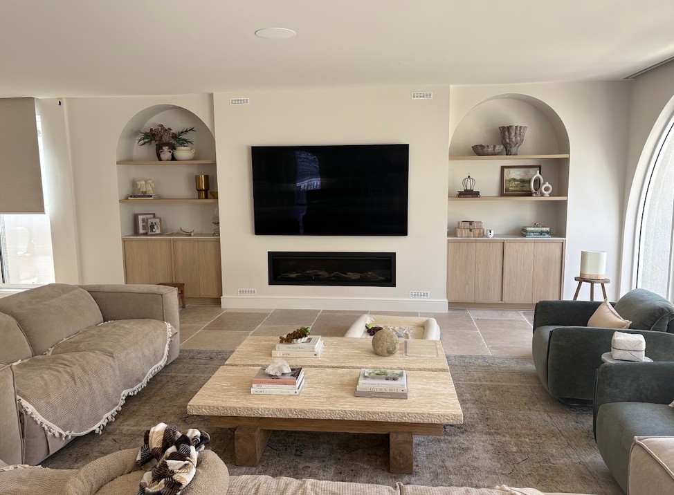 Queenslander after renovation with new linings and a restored decorative ceiling